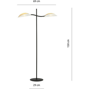 Lampa podłogowa Lotus biało-złota | Emibig - Design i Jakość