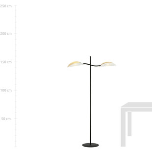 Lampa podłogowa Lotus biało-złota | Emibig - Design i Jakość