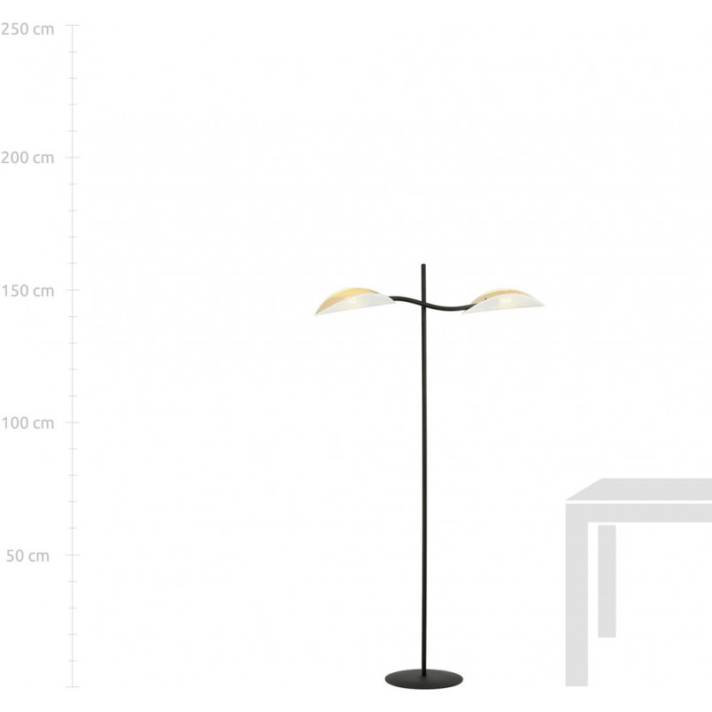 Lampa podłogowa Lotus biało-złota | Emibig - Design i Jakość