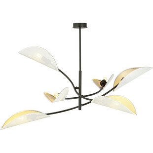 Lampa sufitowa designerska Lotus VI 102cm biało-złota Emibig