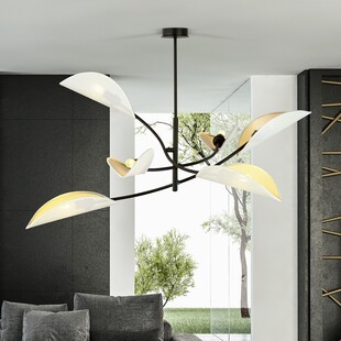 Lampa Sufitowa Lotus VI Biało-Złota Emibig | Nowoczesny Design