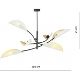 Lampa Sufitowa Lotus VI Biało-Złota Emibig | Nowoczesny Design