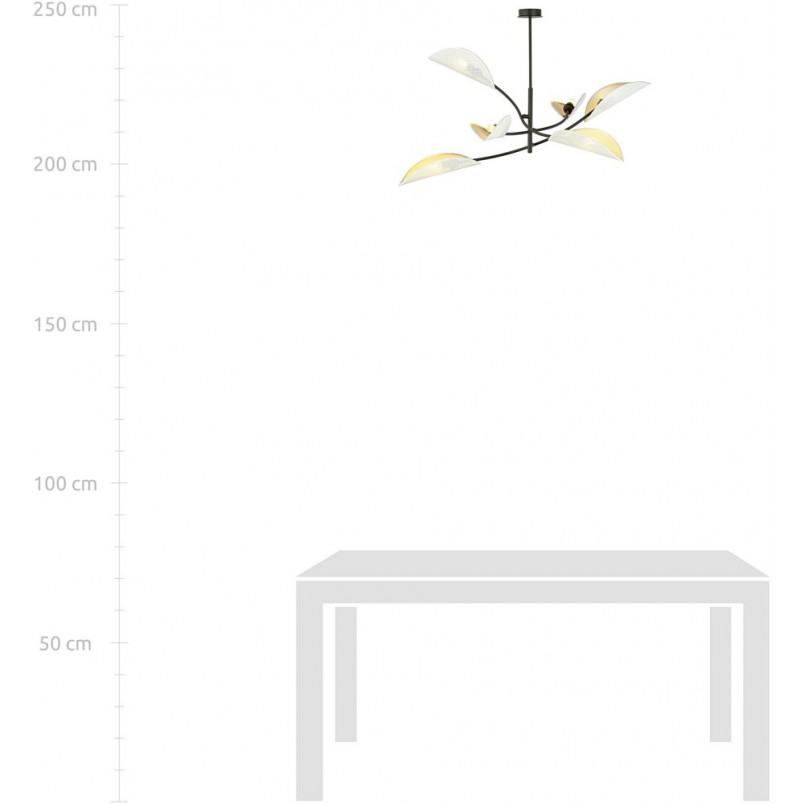 Lampa Sufitowa Lotus VI Biało-Złota Emibig | Nowoczesny Design