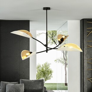 Lampa Sufitowa Lotus IV - Biało-Złota Emibig | Sklep z Lampami