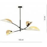 Lampa Sufitowa Lotus IV - Biało-Złota Emibig | Sklep z Lampami