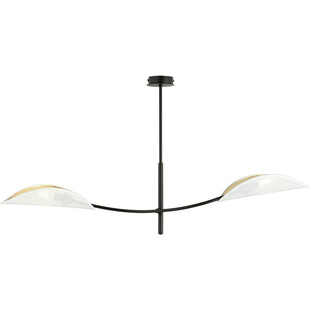 Lampa sufitowa designerska Lotus II 103cm biało-złota Emibig
