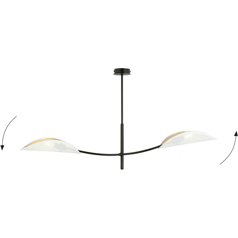 Lampa Sufitowa Lotus II | Biało-Złota Emibig | Sklep z Lampami