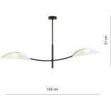 Lampa Sufitowa Lotus II | Biało-Złota Emibig | Sklep z Lampami