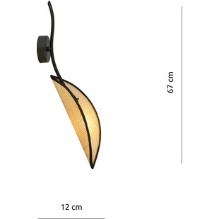 Kinkiet Lotus rattanowy Emibig | Designerski kinkiet boho