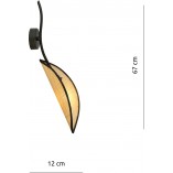 Kinkiet Lotus rattanowy Emibig | Designerski kinkiet boho