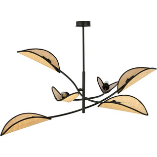 Lampa sufitowa designerska Lotus VI 102cm rattanowa Emibig