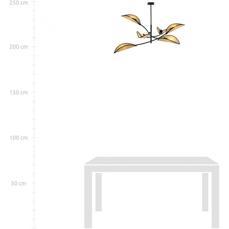 Lampa Sufitowa Lotus VI Rattan - Emibig | Boho Design