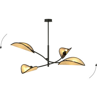 Lampa Sufitowa Lotus IV Rattanowa | Emibig - Boho Styl