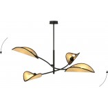 Lampa Sufitowa Lotus IV Rattanowa | Emibig - Boho Styl