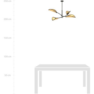Lampa Sufitowa Lotus IV Rattanowa | Emibig - Boho Styl