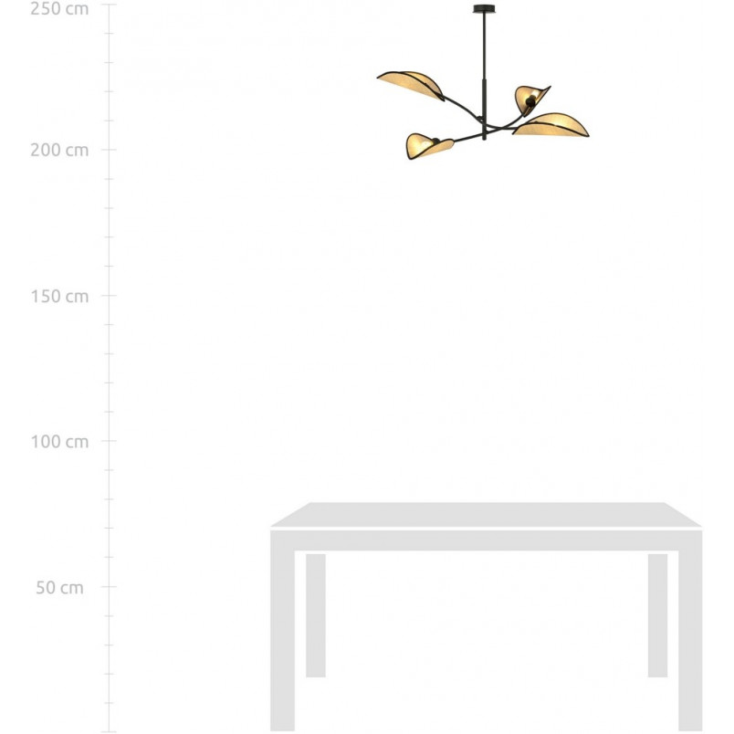 Lampa Sufitowa Lotus IV Rattanowa | Emibig - Boho Styl