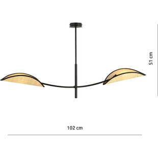 Lampa Sufitowa Lotus II Rattanowa | Emibig - Boho Styl