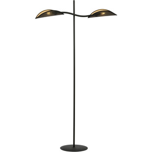 Lampa podłogowa designerska Lotus czarno-złota Emibig