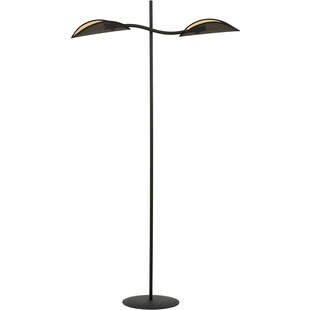 Lampa podłogowa designerska Lotus czarno-złota Emibig
