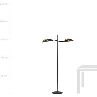 Lampa podłogowa Lotus czarno-złota | Emibig - Design i Jakość