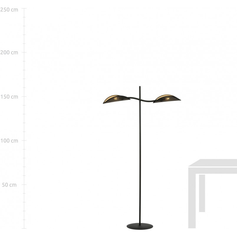 Lampa podłogowa Lotus czarno-złota | Emibig - Design i Jakość