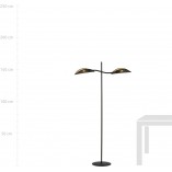 Lampa podłogowa Lotus czarno-złota | Emibig - Design i Jakość