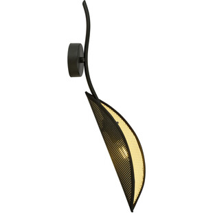 Kinkiet designerski Lotus czarno-złoty Emibig