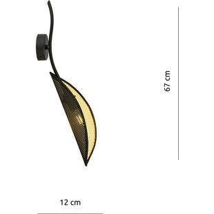 Kinkiet Lotus czarno-złoty Emibig | Design i elegancja