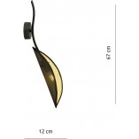 Kinkiet Lotus czarno-złoty Emibig | Design i elegancja