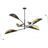 Lampa sufitowa Lotus VI czarno-złota Emibig | Design i styl