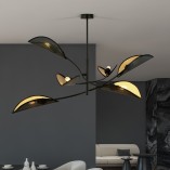 Lampa sufitowa Lotus VI czarno-złota Emibig | Design i styl