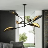 Lampa sufitowa Lotus VI czarno-złota Emibig | Design i styl