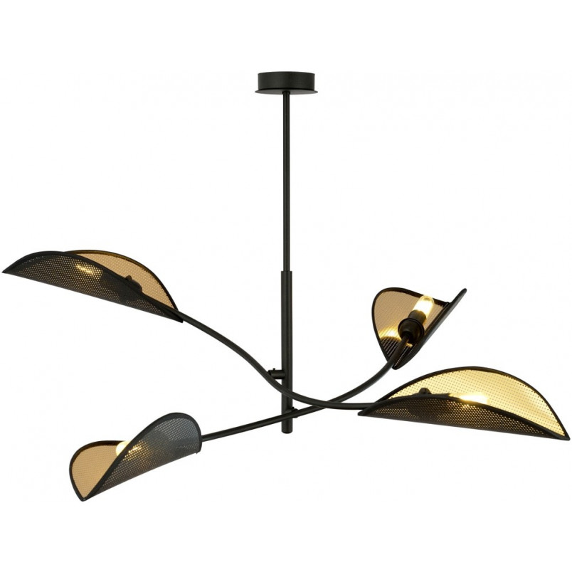 Lampa sufitowa Lotus IV | Czarno-złota | Emibig