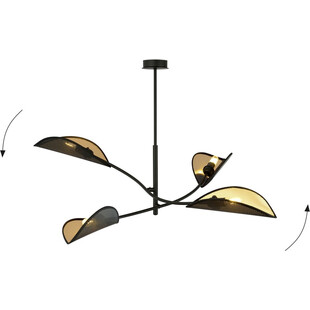 Lampa sufitowa Lotus IV | Czarno-złota | Emibig
