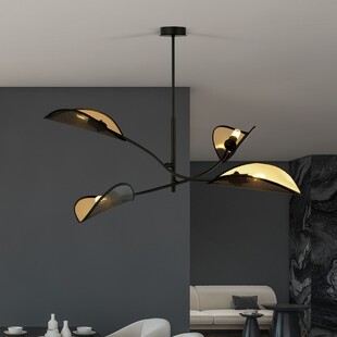 Lampa sufitowa Lotus IV | Czarno-złota | Emibig