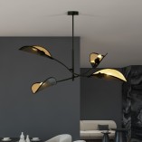 Lampa sufitowa Lotus IV | Czarno-złota | Emibig