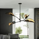 Lampa sufitowa Lotus IV | Czarno-złota | Emibig