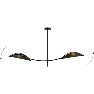 Lampa Sufitowa Lotus II Czarno-Złota | Emibig - Design i Jakość