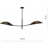 Lampa Sufitowa Lotus II Czarno-Złota | Emibig - Design i Jakość
