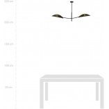 Lampa Sufitowa Lotus II Czarno-Złota | Emibig - Design i Jakość
