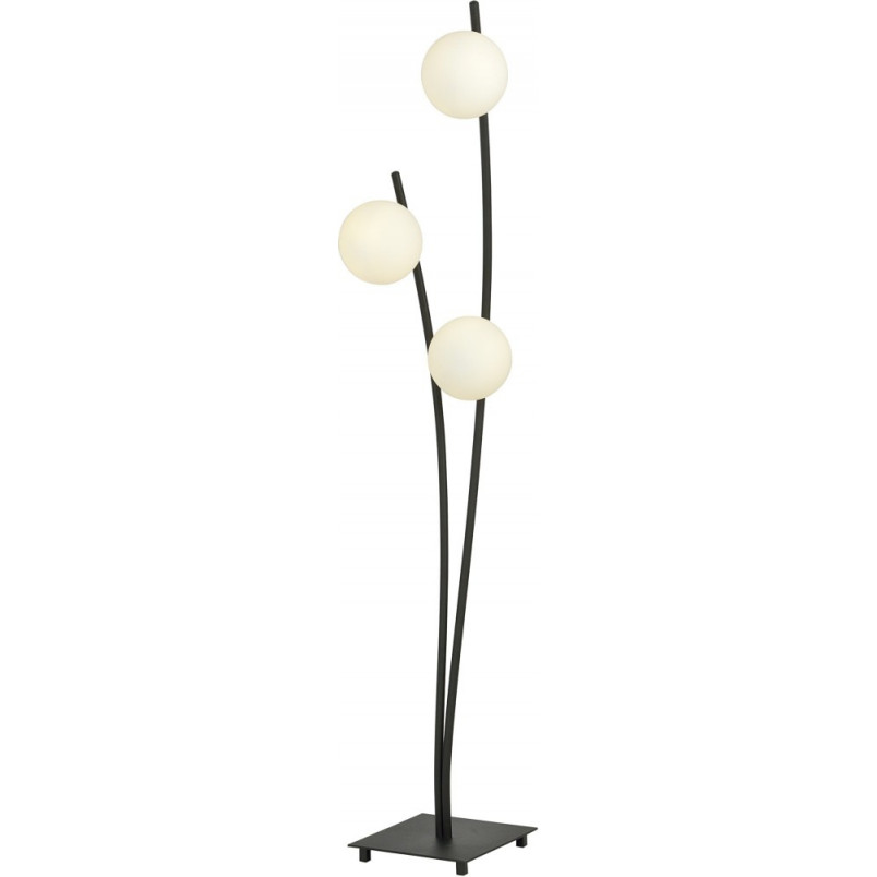 Lampa podłogowa Hunter III - szklane kule biało-czarna | Emibig