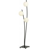 Lampa podłogowa Hunter III - szklane kule biało-czarna | Emibig