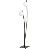Lampa podłogowa Hunter III - szklane kule biało-czarna | Emibig