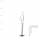 Lampa podłogowa Hunter III - szklane kule biało-czarna | Emibig