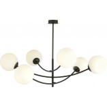 Lampa Sufitowa Hunter VI - Szklane Kule, Biało-Czarna | Emibig