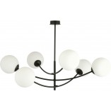 Lampa Sufitowa Hunter VI - Szklane Kule, Biało-Czarna | Emibig