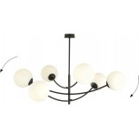 Lampa Sufitowa Hunter VI - Szklane Kule, Biało-Czarna | Emibig