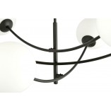 Lampa Sufitowa Hunter VI - Szklane Kule, Biało-Czarna | Emibig