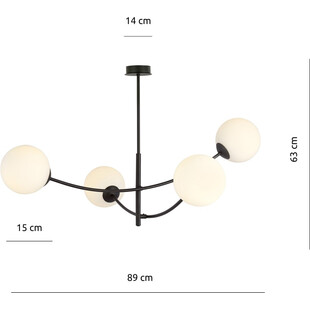 Lampa Sufitowa Hunter IV - Szklane Kule | Emibig