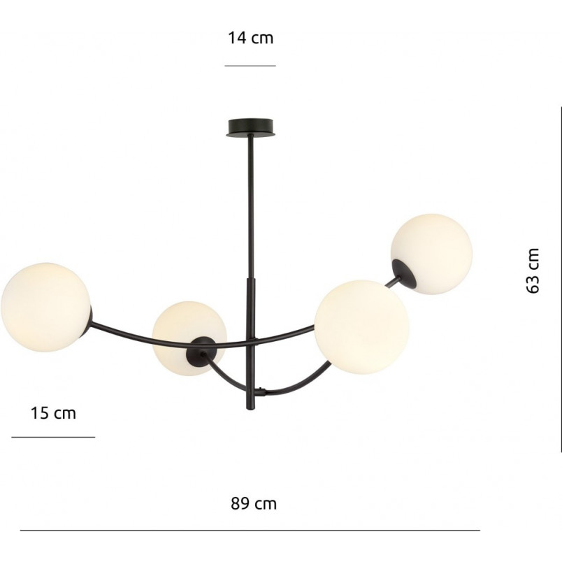 Lampa Sufitowa Hunter IV - Szklane Kule | Emibig
